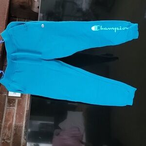 Champion girls sweatpants teal color size XL